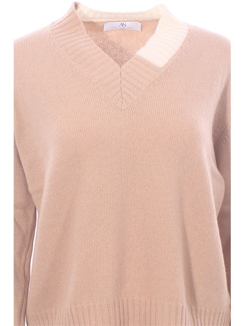 two-tone v-neck ANNA SERAVALLI | S1962M02024/005